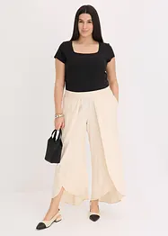 Pantaloni cropped con spacco, bonprix