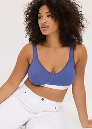 Reggiseno t-shirt senza ferretto con cotone biologico (pacco da 2), bonprix