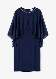 Miniabito bodycon con mantellina staccabile, bonprix