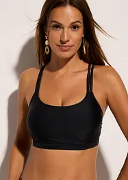 Reggiseno bustier per bikini con spalline incrociate, bonprix