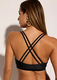 Reggiseno bustier per bikini con spalline incrociate, bonprix