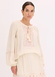 Blusa oversize con ricamo, bonprix
