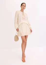 Blusa oversize con ricamo, bonprix