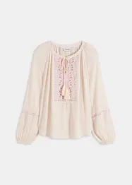 Blusa oversize con ricamo, bonprix