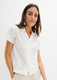 Camicetta con ricami traforati, bonprix