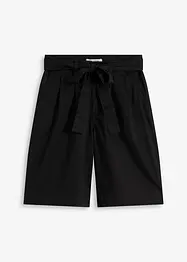 Shorts in twill con cintura da annodare, bonprix