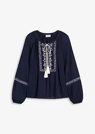 Blusa oversize con ricamo, bonprix