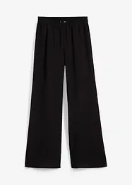 Pantaloni in misto viscosa crinkle strutturato, bonprix