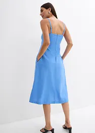 Abito midi in misto viscosa con corpino a fascia, bonprix