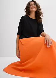 Gonna midi in fresco misto lino, bonprix