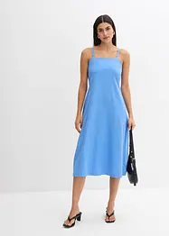 Abito midi in misto viscosa con corpino a fascia, bonprix