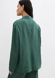 Blazer in misto viscosa crinkle strutturato, bonprix