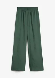 Pantaloni in misto viscosa crinkle strutturato, bonprix
