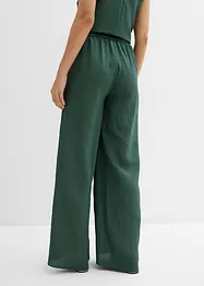 Pantaloni in misto viscosa crinkle strutturato, bonprix