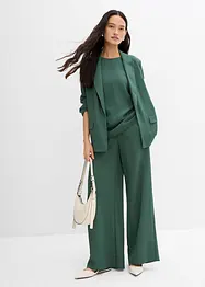 Blazer in misto viscosa crinkle strutturato, bonprix