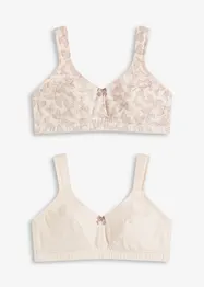 Reggiseno senza ferretto con cotone biologico (pacco da 2), bonprix