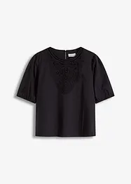 Blusa a maniche corte con pizzo, bonprix