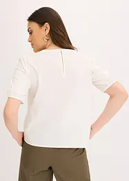 Blusa a maniche corte con pizzo, bonprix