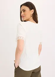 Maglia lunga con bordi in pizzo, bonprix