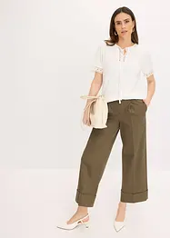 Maglia lunga con bordi in pizzo, bonprix