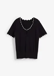 Maglione in misto seta a mezze maniche, bonprix