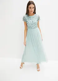 Abito lungo con paillettes, bonprix