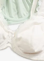 Reggiseno t-shirt non imbottito con ferretto e cotone biologico (pacco da 2), bonprix