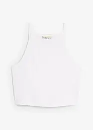 Top a coste in puro cotone biologico, bonprix
