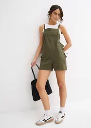 Tuta corta in misto lino leggero, bonprix