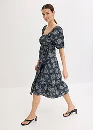 Abito midi con maniche a sbuffo, bonprix