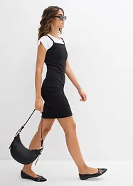 Abito con spalline e bordo a contrasto, bonprix