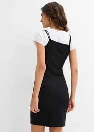 Abito con spalline e bordo a contrasto, bonprix