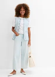 Jeans cropped a palloncino, vita media, bonprix