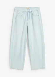 Jeans cropped a palloncino, vita media, bonprix