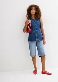 Bermuda in jeans, vita media, bonprix