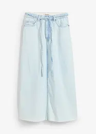 Gonna midi in jeans super soft, vita media, bonprix