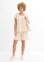 Shorts  con elastico in vita in seersucker di cotone, bonprix
