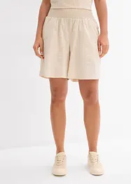 Shorts  con elastico in vita in seersucker di cotone, bonprix