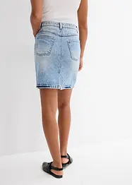 Gonna di jeans low stretch, vita media, bonprix