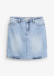 Gonna di jeans low stretch, vita media, bonprix