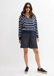 Shorts elasticizzati in vita in fresco misto lino, bonprix