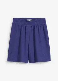 Shorts con elastico in vita in crêpe stropicciato, bonprix