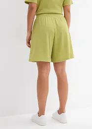 Shorts con elastico in vita in crêpe stropicciato, bonprix