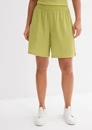 Shorts con elastico in vita in crêpe stropicciato, bonprix