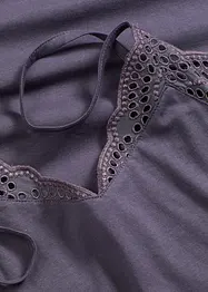 Camicia da notte corta con spalline sottili e pizzo delicato, bonprix