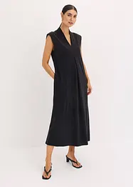 Abito di jersey in piquet di viscosa con spalline imbottite, bonprix