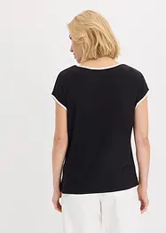 Maglia con stampa e bordi a contrasto, bonprix