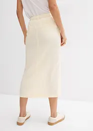 Gonna midi in misto lino fresco, bonprix