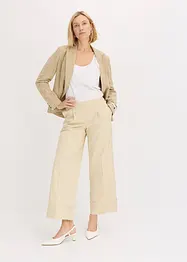 Pantaloni con pinces in cotone elasticizzato, bonprix