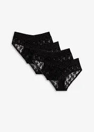 Panty in pizzo con arricciatura (pacco da 4), bonprix